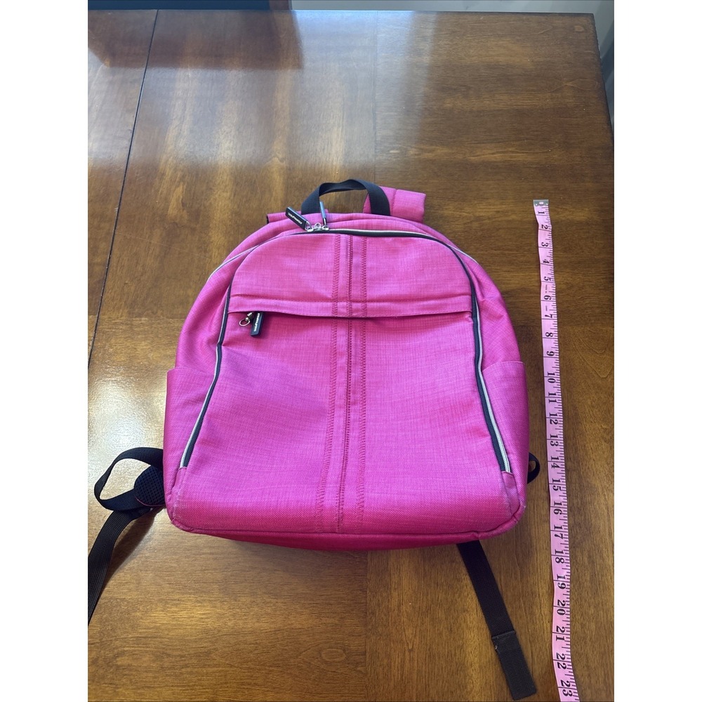 IKEA Family Upptacka Backpack Hot Pink Nylon Laptop Travel Adjustable School